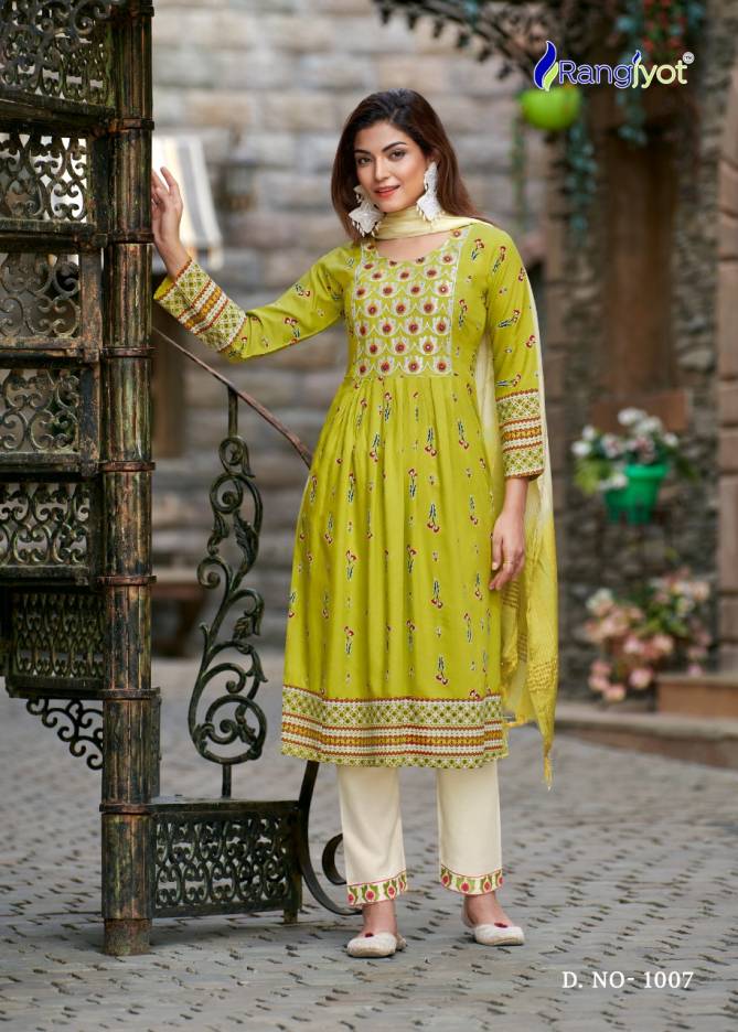 Rang Manch 1 Fancy Festive Wear Heavy Rayon Designer Readymade Suit Collection